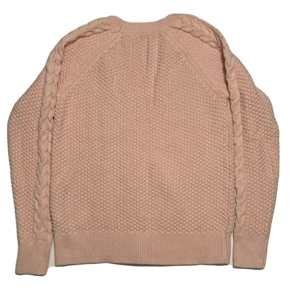 Gap Sweater Small Women's Pink Knitted Long Sleeve Crew Neck Cotton Warm - Picture 2 of 8
